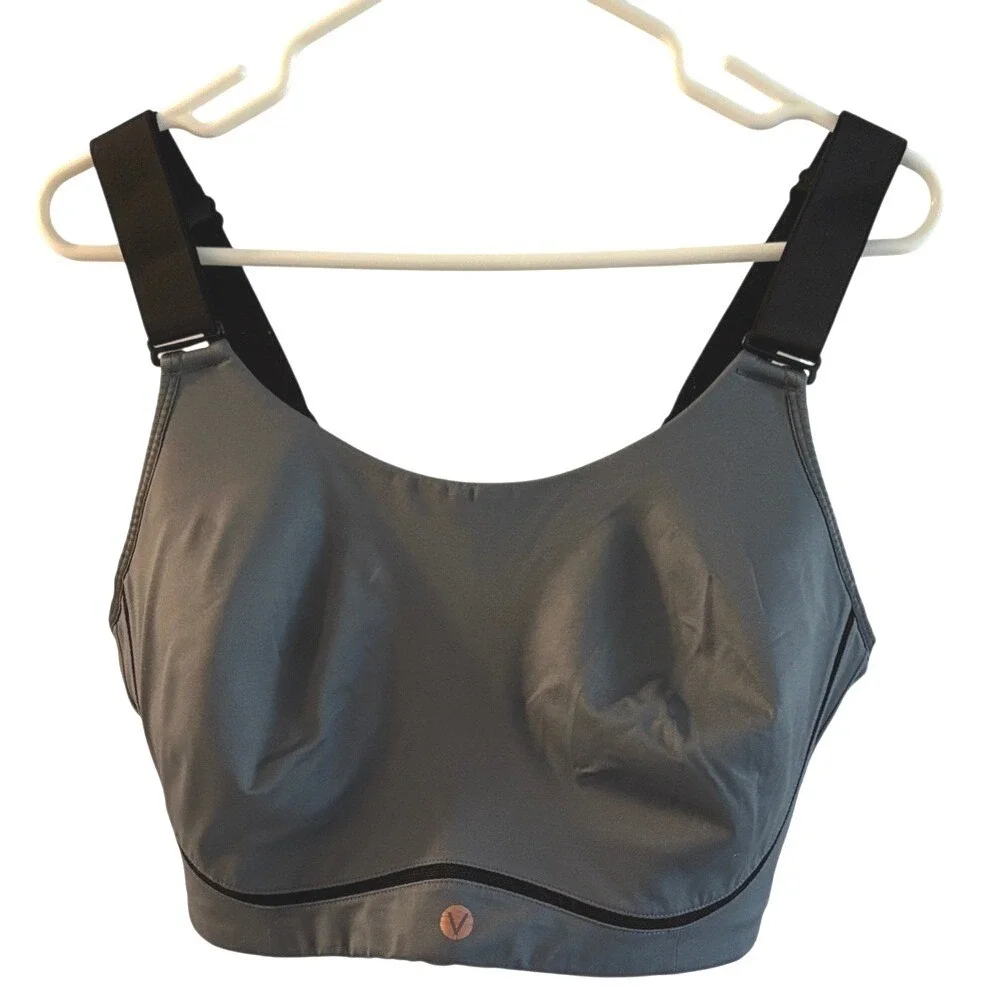 Livi Sport Bra 38G Gray Full Support High‎ Impact Workout Gym